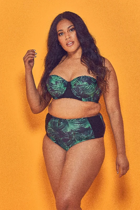 Palm High Waist Bikini Brief Curve