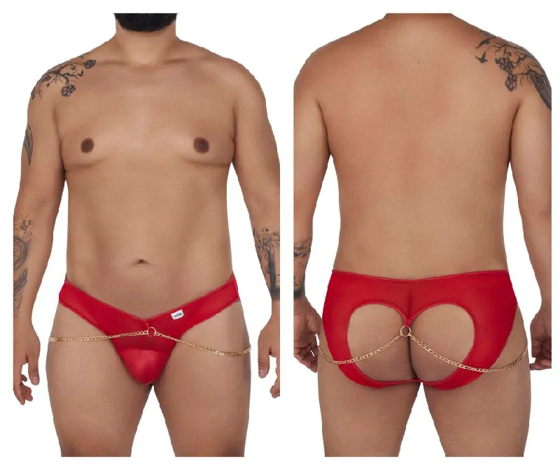 CandyMan 99672X Chain Jock Briefs Color Red