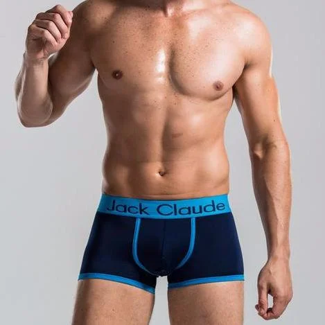 Jack Claude Men's Boxer Solid Color Boxer Brief w/ Contrast Seams