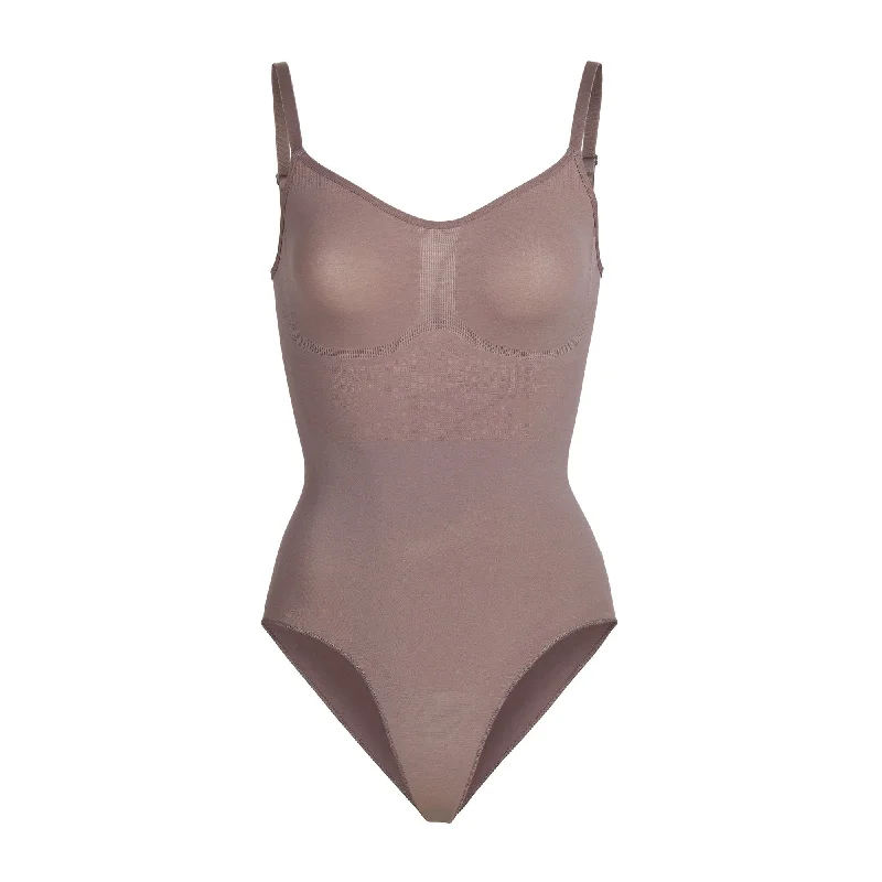 SCULPTING BODYSUIT W. SNAPS | UMBER