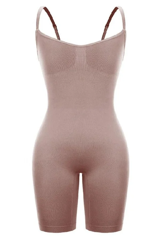 One Piece Bodysuit Shapewear - Mid Thigh